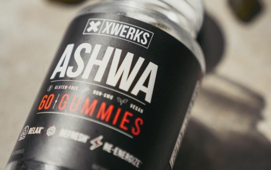 Closup of Ashwa gummies by XWERKS