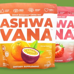 ashwavana superfoods company on a green background