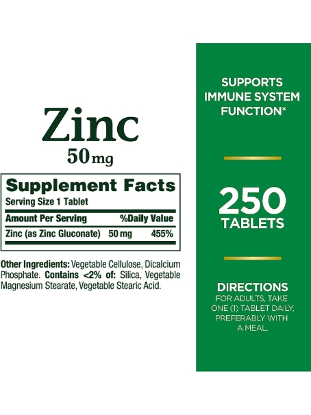 zinc 50mg by nature's bounty