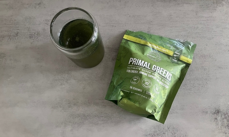 glass of primal greens